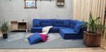 Blue Big Floor Cushion Corner for Indoor and Outdoor - Image 7
