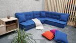 Blue Big Floor Cushion Corner for Indoor and Outdoor - Image 8