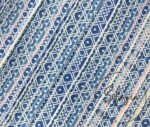 Blue Ethnic Line Patterned Cushion Fabric - Image 3