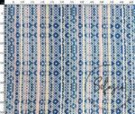 Blue Ethnic Line Patterned Cushion Fabric - Image 4