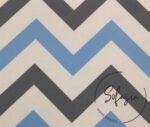 Blue Gray Zigzag Patterned Curtain and Sofa Fabric - Image 5