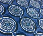 Blue Ikat Medallion Patterned Fabric - Image 5