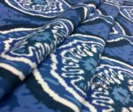 Blue Ikat Medallion Patterned Fabric - Image 7