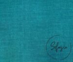 Blue Linen Look Fabric - Image 3