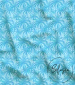 Blue Palm Tree Patterned Sofa Cover Fabric