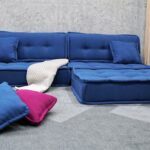 Large Blue Pillow in the Floor For Living Room