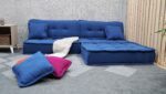 Large Blue Pillow in the Floor For Living Room
