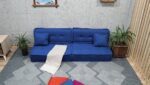 Large Blue Pillow in the Floor For Living Room - Image 6