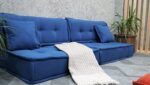 Large Blue Pillow in the Floor For Living Room - Image 3