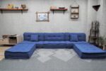 Blue U Shaped Sectional Sofa