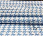 Blue Small Houndstooth Patterned Fabric - Image 5