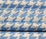 Blue Small Houndstooth Patterned Fabric - Image 7