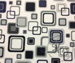 Blue Squares Patterned Fabric