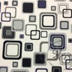 Blue Squares Patterned Fabric