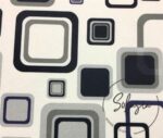 Blue Squares Patterned Fabric - Image 4