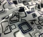 Blue Squares Patterned Fabric - Image 6