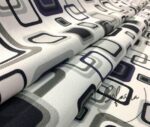 Blue Squares Patterned Fabric - Image 9