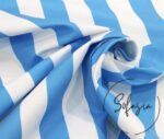 Blue Thick Striped Fabric - Image 3