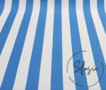 Blue Thick Striped Fabric