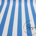 Blue Thick Striped Fabric