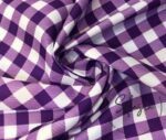 Blueberry Small Gingham Pattern Fabric - Image 3
