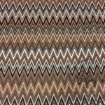 Brown Color Gradient Zigzag Fabric