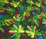 Brown Linen Camel Sole Patterned Fabric - Image 3