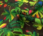 Brown Linen Camel Sole Patterned Fabric - Image 5