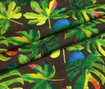 Brown Linen Camel Sole Patterned Fabric - Image 7