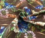 Brown Linen Spikes Patterned Fabric - Image 5