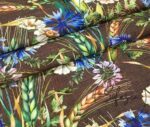 Brown Linen Spikes Patterned Fabric - Image 7