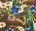 Brown Linen Spikes Patterned Fabric - Image 9