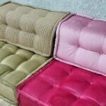 Green and Pink Couch in The Floor