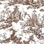 Brown Tone Japanese Tile Fabric