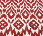 Burgundy Ikat Patterned Fabric - Image 6
