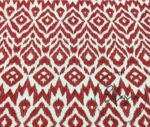 Burgundy Ikat Patterned Fabric - Image 7