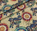 Burlap Backdrop Ethnic Mandala Patterned Fabric - Image 4