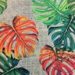 Burlap Backdrop Orange Camel Fabric