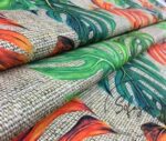 Burlap Backdrop Orange Camel Fabric - Image 5