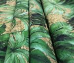 Burlap Backdrop Tropical Leaf Fabric - Image 3