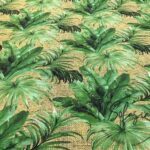 Burlap Backdrop Tropical Leaf Fabric