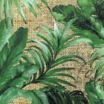 Burlap Backdrop Tropical Leaf Fabric - Image 4