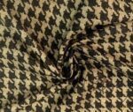 Burlap Ground Brown Large Houndstooth Pattern Fabric - Image 3