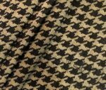 Burlap Ground Brown Large Houndstooth Pattern Fabric - Image 4