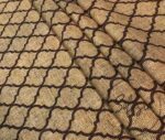 Burlap Ground Brown Moroccan Patterned Fabric - Image 3