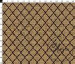 Burlap Ground Brown Moroccan Patterned Fabric