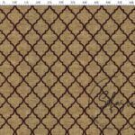 Burlap Ground Brown Moroccan Patterned Fabric