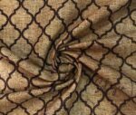 Burlap Ground Brown Moroccan Patterned Fabric - Image 4