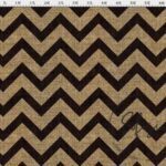 Burlap Ground Brown Zigzag Patterned Fabric