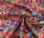 Burnt Orange Color Tapestry Patterned Sofa Upholstery Fabric - Image 3